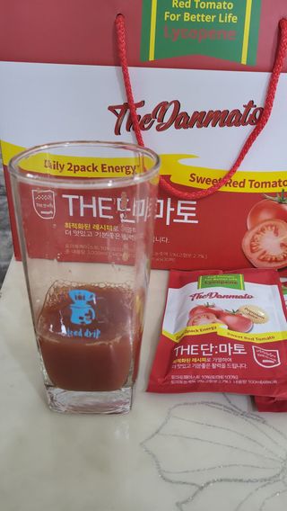 제이제이바이오 더단마토 프리미엄주스 100ml 30팩입 - 무설탕 스테비아 토마토즙 — 5점을 준 리뷰어가 2022년 1월 올린 사용 사진