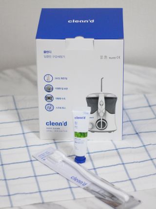 주식회사 클린디 [클린디] 양치 후 남은 이물질, 물치실로 완벽 제거 🦷 구강세정기 세트 [맞춤 칫솔 + 치약 포함] — 5점을 준 리뷰어가 2021년 12월 올린 사용 사진