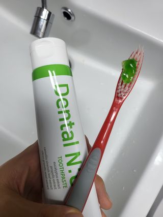 프리마인 유해균 뿐만 아니라 유익균까지 씻어내는 치약은 그만, 건강한 구강환경을 만드는 덴탈엔오 — 5점을 준 리뷰어가 2022년 8월 올린 사용 사진