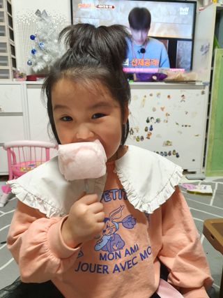 젤리벨리 솜사탕 2종-딸기치즈케이크, 바닐라 — 5점을 준 리뷰어가 2022년 1월 올린 사용 사진