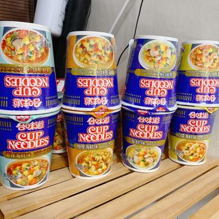 NISSIN 닛신 컵누들  4종 - 씨푸드오리지날, 씨푸드 스파이시, 씨푸드 커리, 씨푸드 XO소스 — 3.5점을 준 리뷰어가 2022년 5월 올린 사용 사진