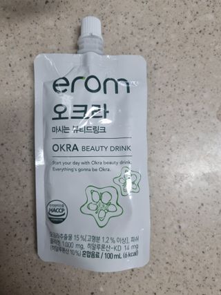 [이롬] 오크라 마시는 뷰티드링크 100mL x 20입 — 5점을 준 리뷰어가 2022년 7월 올린 사용 사진
