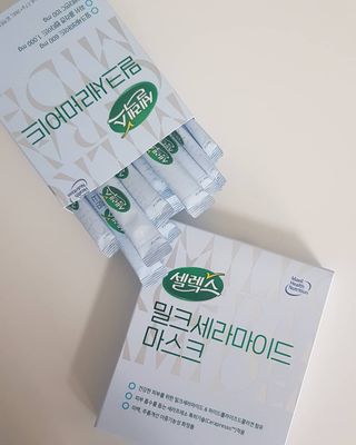 셀렉스스포츠 셀렉스 밀크세라마이드 저분자피쉬콜라겐 28포 X 1박스 — 3점을 준 리뷰어가 2021년 5월 올린 사용 사진