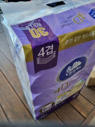 빈다 4Deluxe 4겹 엠보싱 롤 화장지 — 5점을 준 리뷰어가 2022년 3월 올린 사용 사진