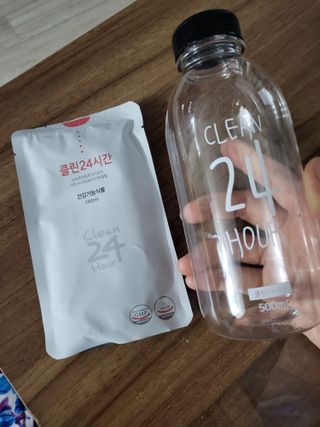 클린24시간 1BOX(5포) + 전용보틀(500ml) — 5점을 준 리뷰어가 2022년 8월 올린 사용 사진