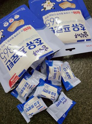 롯데제과 말랑카우 초유프로틴365 — 5점을 준 리뷰어가 2021년 9월 올린 사용 사진