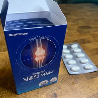 [경남제약헬스케어]케어플러스 관절엔 MSM 1000mg 60정/1개월분/관절/뼈/연골 영양/비타민D+아연/1일2정 — 5점을 준 리뷰어가 2024년 1월 올린 사용 사진