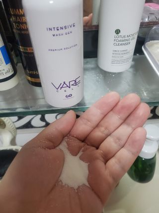 바르셀 저분자피쉬콜라겐 클랜징 파우더 화이트닝 각질제거 필링 워시 젠 90g — 5점을 준 리뷰어가 2021년 11월 올린 사용 사진