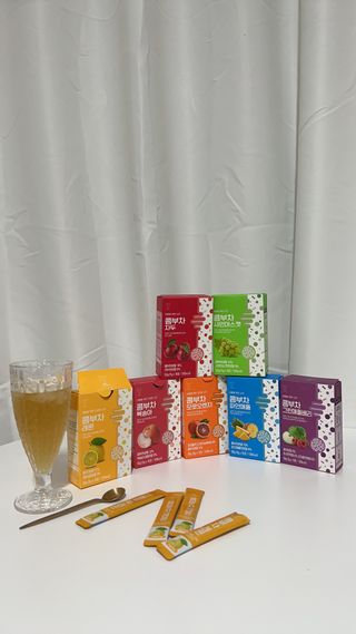 참앤들황토농원 7가지 맛! 탄산 톡톡! 스파클링! 데이앤 콤부차 7종 10포 1박스씩 ★총 7박스★ — 5점을 준 리뷰어가 2023년 1월 올린 사용 사진