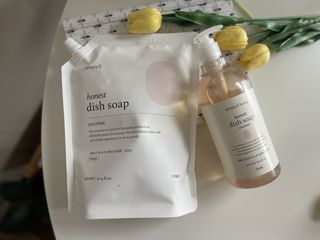 심플리오리빙 어니스트 주방세제 본품 500ml + 리필 900ml (코코넛향) — 5점을 준 리뷰어가 2022년 6월 올린 사용 사진