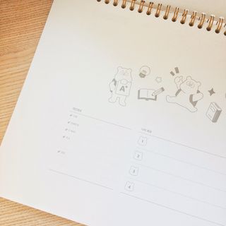 리훈 곰부 체크리스트+ 곰부 리무버블스티커 1장 — 5점을 준 리뷰어가 2021년 5월 올린 사용 사진