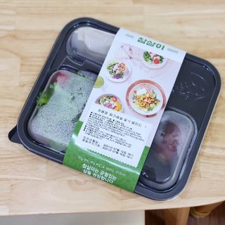참살이도시락 작심삼일 샐러드도시락 3개 맛보기 새벽배송 또는 택배배송 — 3점을 준 리뷰어가 2021년 7월 올린 사용 사진