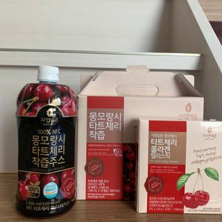 자연에온 몽모랑시 타트체리 3종 세트 구성 - 저분자콜라겐젤리, NFC 착즙주스 — 5점을 준 리뷰어가 2021년 7월 올린 사용 사진