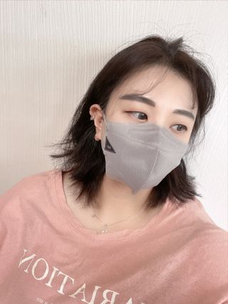 아이엘이 ILE 친환경 새부리형 방수 마스크 — 4.5점을 준 리뷰어가 2022년 4월 올린 사용 사진