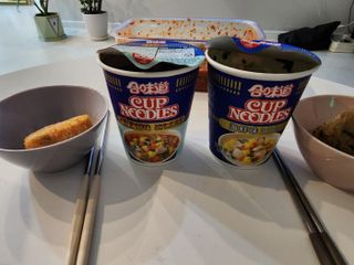 NISSIN 닛신 컵누들  4종 - 씨푸드오리지날, 씨푸드 스파이시, 씨푸드 커리, 씨푸드 XO소스 — 5점을 준 리뷰어가 2023년 1월 올린 사용 사진