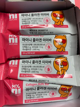 일동제약 마이니 마이니 늘씬날씬 콜라겐 세트 — 5점을 준 리뷰어가 2021년 2월 올린 사용 사진