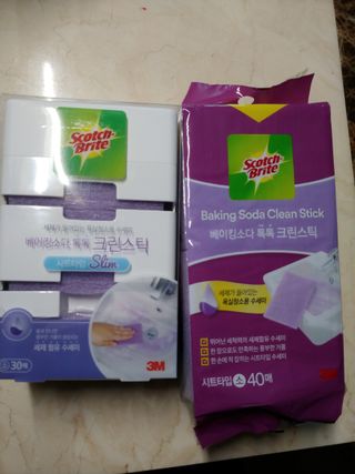 3M 스카치브라이트 크린스틱 베이킹소다 시트타입 70매 + 디스펜서 증정 — 5점을 준 리뷰어가 2023년 9월 올린 사용 사진
