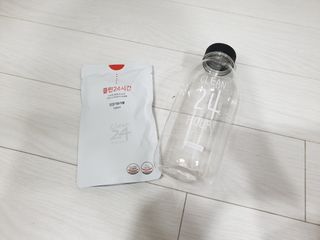 클린24시간 1BOX(5포) + 전용보틀(500ml) — 3점을 준 리뷰어가 2022년 9월 올린 사용 사진