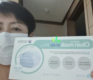 나무드 [식약처허가] KF-AD 국내생산 메디토피아 비말차단 마스크 50매 대대형 헬스 운동 2 BOX — 5점을 준 리뷰어가 2021년 10월 올린 사용 사진