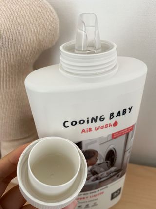 쿠잉베이비 에어워시 세탁세제,섬유유연제 1L — 5점을 준 리뷰어가 2023년 2월 올린 사용 사진