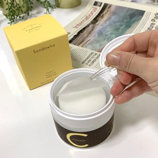 산다화 비타민씨 화이트닝 토너 패드 — 4점을 준 리뷰어가 2023년 5월 올린 사용 사진