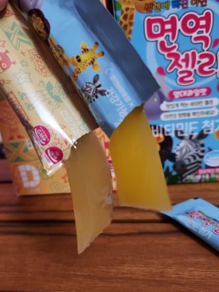 다나음 셀렌에 빠진 아연면역젤리 열대과일맛+사과맛 — 5점을 준 리뷰어가 2023년 1월 올린 사용 사진