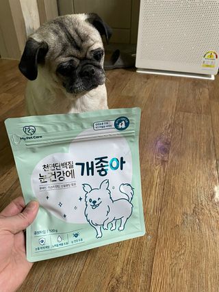 My Pet Care 천연단백질 눈건강에 개좋아 — 4점을 준 리뷰어가 2021년 2월 올린 사용 사진