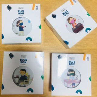 [블루 본 아이노우] 유아용 컬러마스크 40 PCS SET 2중 택 1 — 5점을 준 리뷰어가 2021년 4월 올린 사용 사진