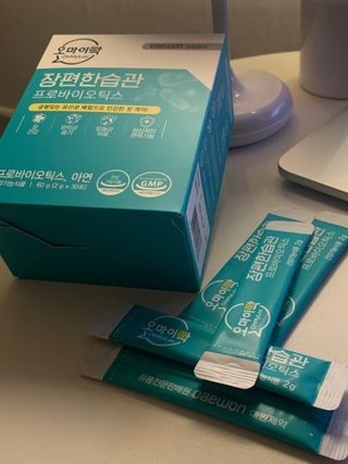 [유산균] 오마이락 장편한습관 프로바이오틱스 30P — 5점을 준 리뷰어가 2022년 11월 올린 사용 사진