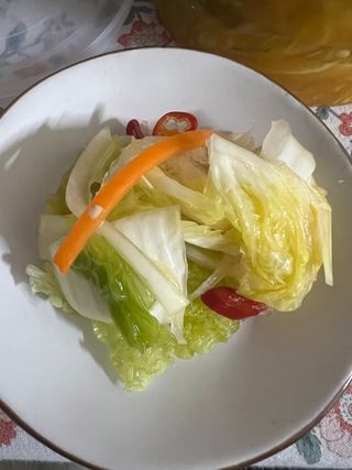 셰프애찬 단호박 백김치 1kg — 5점을 준 리뷰어가 2022년 10월 올린 사용 사진