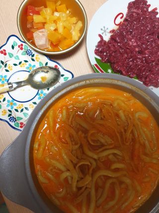 [푸딩팩토리] 로제누들떡볶이 500g / 까르보나라크림누들떡볶이 500g — 5점을 준 리뷰어가 2022년 7월 올린 사용 사진