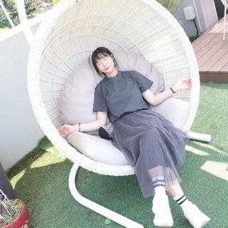 로서울 High Neck T-Shirt Navy, Gray — 5점을 준 리뷰어가 2021년 5월 올린 사용 사진