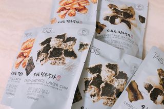 오희숙 전통부각 명인 찹쌀김부각, 찹쌀다시마부각, 황태껍질튀각 총 6봉 — 5점을 준 리뷰어가 2021년 6월 올린 사용 사진
