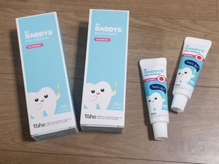 닥터데디스 안심무불소 베이비치약 60g + 여행용 미니 치약 15g — 5점을 준 리뷰어가 2022년 8월 올린 사용 사진