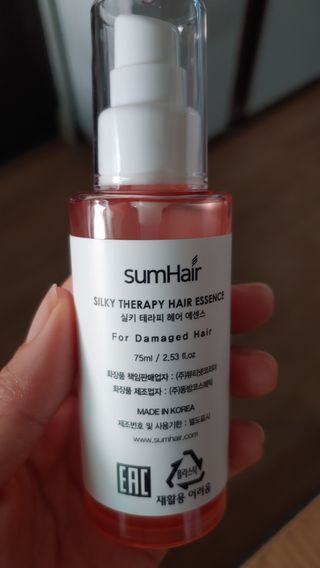 썸헤어 / SUMHAIR 썸헤어 실키 테라피 헤어 에센스 — 3.5점을 준 리뷰어가 2021년 6월 올린 사용 사진