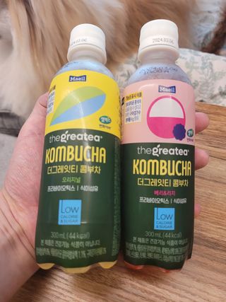 더그레잇티 콤부차 [매일유업] 더그레잇티 44kcal 콤부차 300ml *12개입 (오리지널 6개+베리리치 6개) — 5점을 준 리뷰어가 2023년 7월 올린 사용 사진