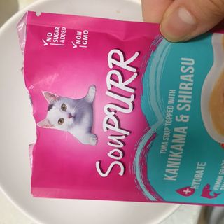 비타크래프트 고양이 수프 50g 3가지맛 x4팩씩 총 12팩 — 5점을 준 리뷰어가 2021년 10월 올린 사용 사진