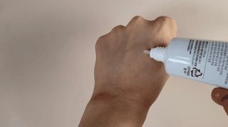 랑벨 랑바이오 블랙 시카 크림 50ml(블랙비 프로폴리스, 시카 4종, 판테놀 10 함유) — 5점을 준 리뷰어가 2023년 2월 올린 사용 사진