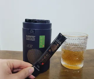 프리마인 자체 기업부설 연구소에서 찾아낸 건강한 수면의 비밀.  슬립토 플러스 30포 — 4점을 준 리뷰어가 2022년 4월 올린 사용 사진