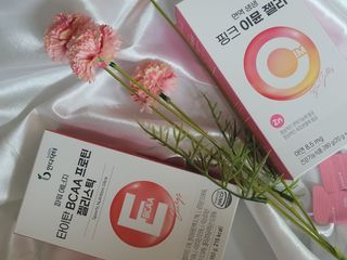 인디닥터 면역 생생 핑크 이뮨 젤리 + 타이탄 BCAA 프로틴 젤리스틱 — 4점을 준 리뷰어가 2022년 5월 올린 사용 사진