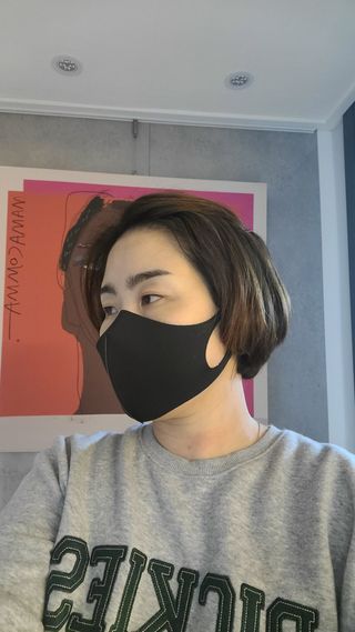 [에이블밤부] 리퓨어 쿠퍼 마스크 10color — 5점을 준 리뷰어가 2021년 2월 올린 사용 사진