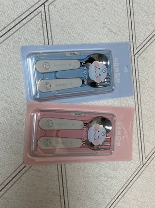 유비맘 스푼포크 케이스 세트 1+1 _컬러랜덤 발송 — 4점을 준 리뷰어가 2021년 3월 올린 사용 사진