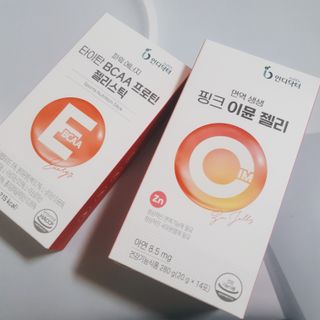 인디닥터 면역 생생 핑크 이뮨 젤리 + 타이탄 BCAA 프로틴 젤리스틱 — 5점을 준 리뷰어가 2022년 3월 올린 사용 사진