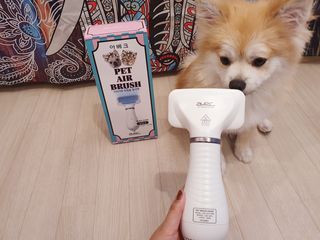 아베크 펫 강아지 고양이 애견 에어 브러쉬 드라이기 올인원 — 5점을 준 리뷰어가 2021년 7월 올린 사용 사진