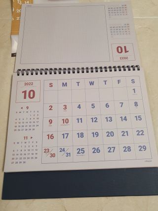리훈 2023년 레트로 인테리어 벽달력 + 탁상달력 — 5점을 준 리뷰어가 2022년 10월 올린 사용 사진