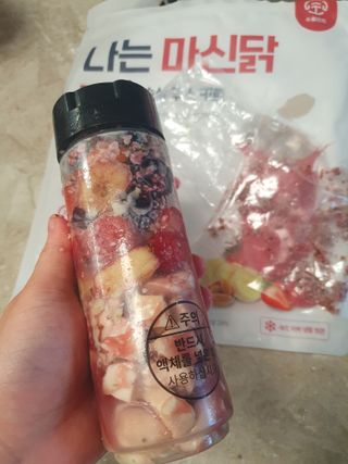 수플먼트 나는 마신닭!! 닭가슴살 주스키트, 먹기 힘들었던 닭가슴살 이제는 마시자 — 5점을 준 리뷰어가 2023년 7월 올린 사용 사진