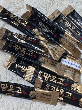광동생활건강 MF[광동] 식약처 기능성 인정 건강기능식품, 광동 광옥고 밸런스 10mL * 100포 — 5점을 준 리뷰어가 2024년 6월 올린 사용 사진