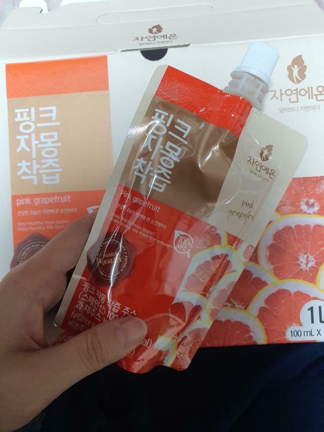 자연에온 핑크 자몽 착즙 100mL 10개입 2BOX 리뷰 사진
