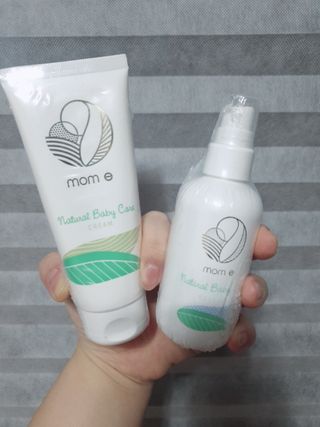 mom e 맘이 내추럴 베이비 케어 크림+바디오일 — 5점을 준 리뷰어가 2021년 1월 올린 사용 사진