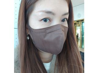 애니가드 셋업마스크 4컬러 각 10매입 [크리미베이지, 캐시미어로즈, 초콜렛브라운, 미드나잇네이비] — 5점을 준 리뷰어가 2022년 2월 올린 사용 사진